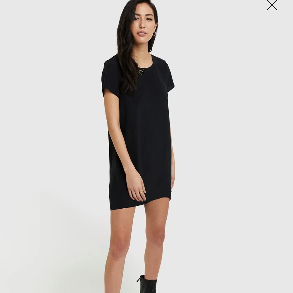 Quince Washable Stretch Silk Tee Dress